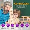 Wooden Tower Stacking Blocks Game - 48 Pieces - Tumbling Tower Toy for Kids & Adults - Classic Family Game view 2