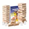 BETTERLINE Wooden Tower Stacking Blocks Drinking Game - 48 Pieces - Tumbling Tower for Adults - Friends Party Game, Bachelor Party, Bachelorette Party (60 Pieces w/Text) view 1