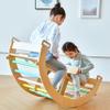 Avenlur Bailis Ultimate 3-in-1 Playset for Kids - Seesaw, Climbing Arch and Rocker - Waldorf and Montessori Climbing Toy for Children 2-6 Years - Toddler Climbing Toys (Colored) view 3