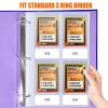4 Pocket Top Loader Sleeves, Trading Card Binder Pages, Baseball Card Storage Sleeves for 3 Ring Binder-50 Pages view 3