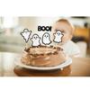 24 Pack Glitter Halloween Ghost Cupcake Toppers - Baby Shower Decor Gender Reveal Decorations (Black) view 3