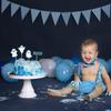 24 Pack Glitter Halloween Ghost Cupcake Toppers - Baby Shower Decor Gender Reveal Decorations (Blue) view 3