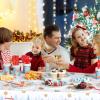 194 Pcs Merry Christmas Party Supplies for 24 Guests Gingerbread Christmas Tableware Set Includes Disposable Paper Plates Napkins Cups Straw Plastic Tablecloth Cover Knife Fork Spoon Xmas Decorations view 3