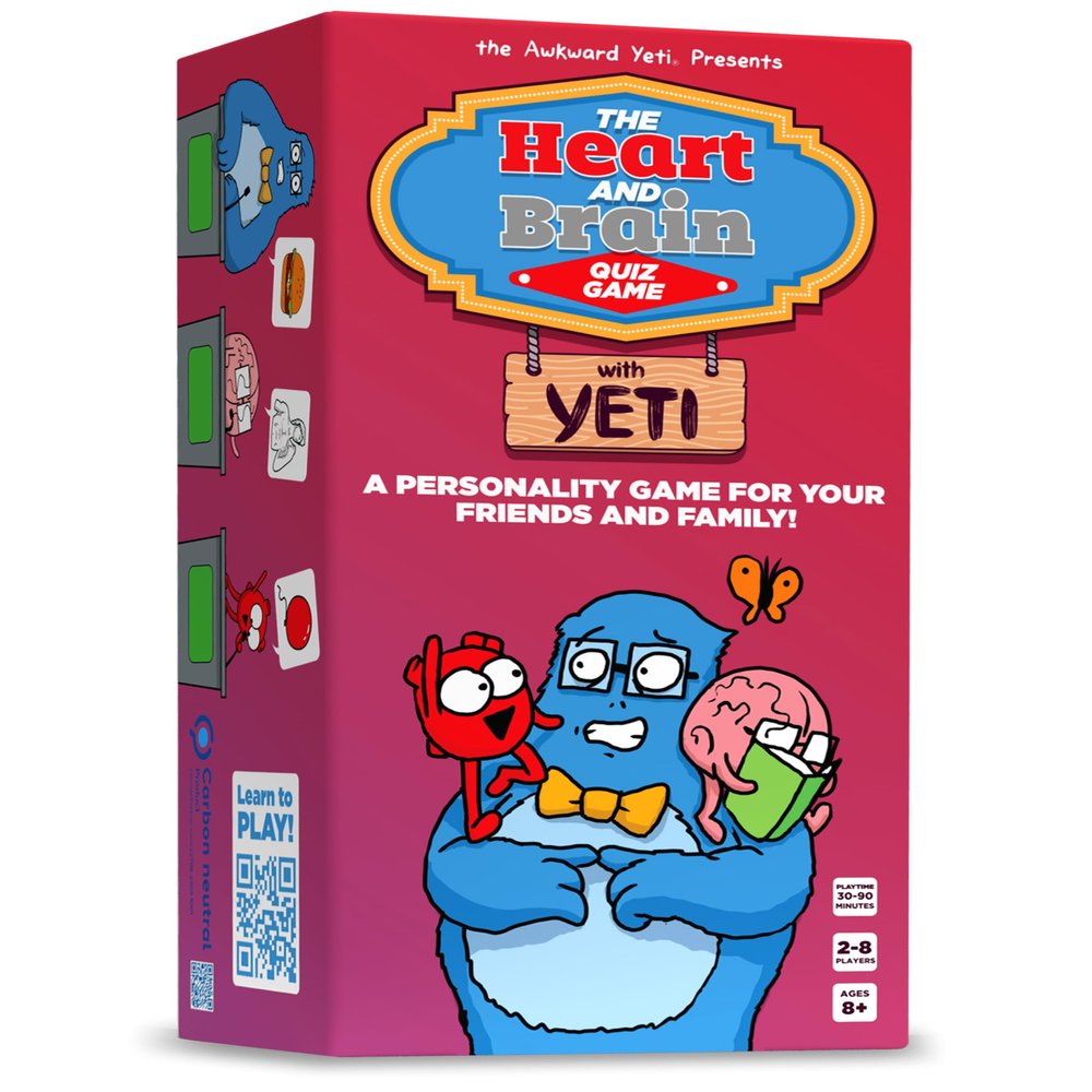 The Awkward Yeti Organ Attack | Funny Family Card Game for Kids Ages 8+ & Parents, Teens & Adults | Party Game for Family Game Night | Super Fun (Heart & Brain Edition)