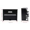 1:12 Mini Upright Piano, Miniature Dollhouse Piano with Stool Doll House Mini Piano Model Toy Furniture Black view 2