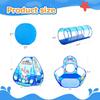 3 in 1 Kids Play Tent with Play Tunnel, Ball Pit, Toddler Pop Up Playhouse Toy for Baby Indoor Outdoor view 2