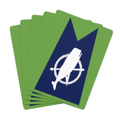 Brian Bula Nantucket Flag Playing Cards Unique Poker Cards with Whale