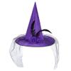 Zando Kids Witch Hat for Women & Girls - Purple Rose Witch Hat for Halloween Decoration & Party - One Size view 1