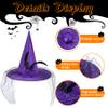 Zando Kids Witch Hat for Women & Girls - Purple Rose Witch Hat for Halloween Decoration & Party - One Size view 2