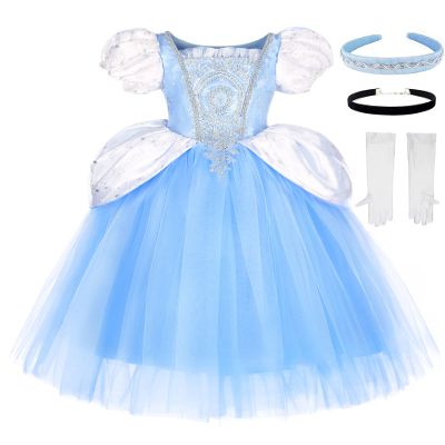 Axaxa Cinderella Costume for Girls Cinderella Dress Halloween Birthday Party Outfits