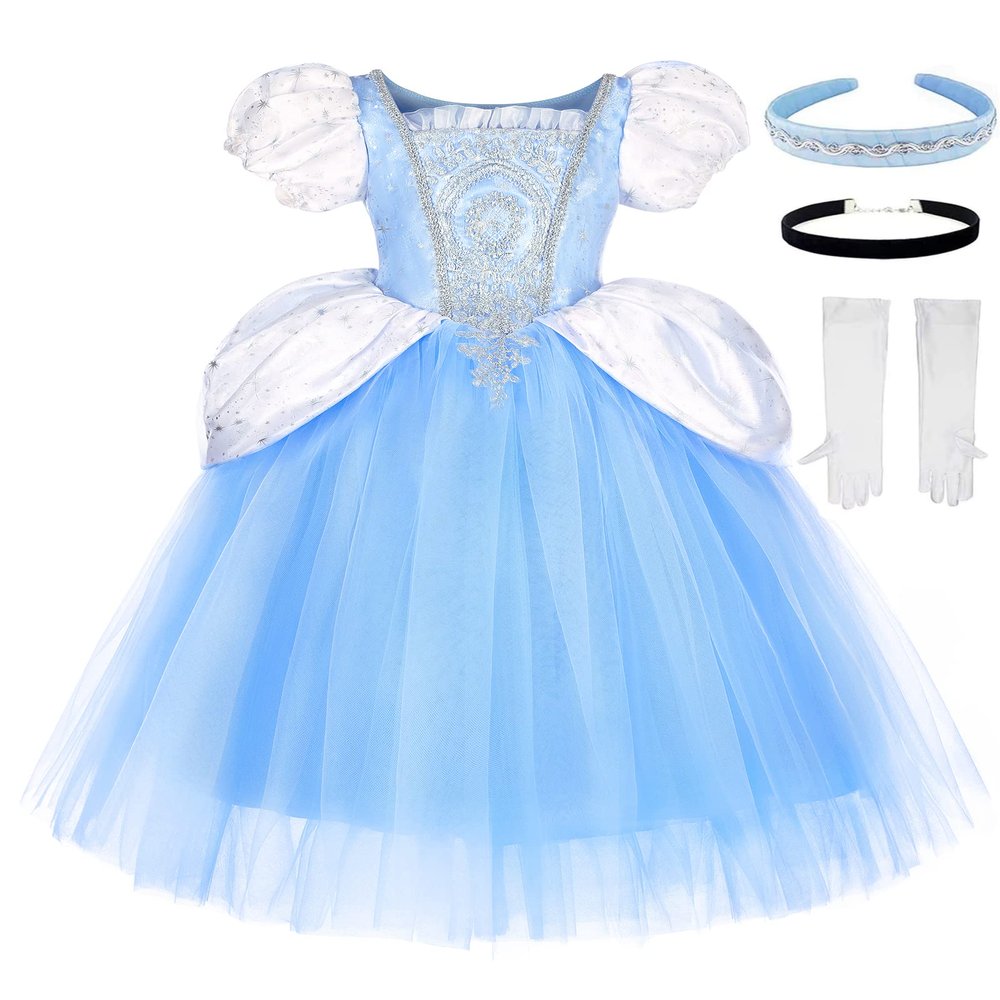 Axaxa Cinderella Costume for Girls Cinderella Dress Halloween Birthday Party Outfits