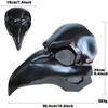Cafele Steampunk Plague Doctor Bird Mask with LED Light, Retro Long Nose Beak Cosplay Halloween Masquerade Costume Props (Black no LED) view 3