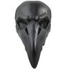 Cafele Steampunk Plague Doctor Bird Mask with LED Light, Retro Long Nose Beak Cosplay Halloween Masquerade Costume Props (Black no LED) view 4