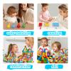 TOKBLOK Magnetic Blocks for 3 Years Old Girls Boys Magnetic Building Sticks Preschool Educational Learning STEM Toys Toddler Montessori Magnet Toys Kids Gift - 76Pcs Starter Set view 2