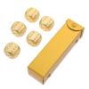 SEWACC Metal Dice Set Aluminum Alloy Lightweight 6-Sided Dice for Party Games Drinking Game Accessories 0.7 Inch Gold for Festive Celebrations Ktv view 1