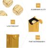 SEWACC Metal Dice Set Aluminum Alloy Lightweight 6-Sided Dice for Party Games Drinking Game Accessories 0.7 Inch Gold for Festive Celebrations Ktv view 3