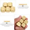 SEWACC Metal Dice Set Aluminum Alloy Lightweight 6-Sided Dice for Party Games Drinking Game Accessories 0.7 Inch Gold for Festive Celebrations Ktv view 4