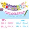 TimingSXD Spanish Flash Cards for Kids,Bilingual Flash Cards for Toddler/Beginning - ABC,Numbers,Colors,Shapes,Espaol/English Talking for Preschool,Kindergarten,Ages 2+ view 2
