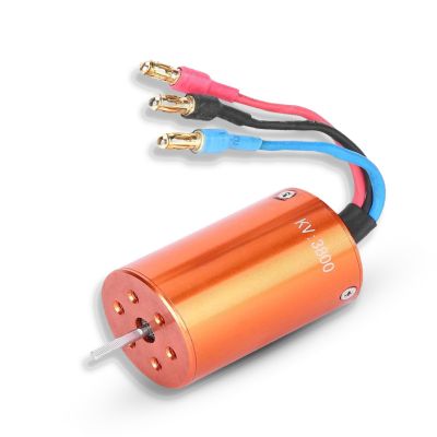 RC Car Brushless Motor, 3800KV Metal 2838 Motor RC Accessory for 1/12 1/14 RC Car Boat 2.3mm Shaft Waterproof Brushless Motor Crawler Motor RC Car Motor