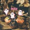 24 Pack Glitter Ghost Cupcake Toppers - Baby Shower Cupcake Toppers Decor Gender Reveal Party Decorations (Pink) view 4