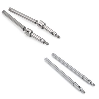 MORLORDY Stainless Steel Front and Rear Axle Shaft Steering CVD Set for 1/24 RC Crawler Car SCX24 Upgrades