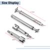 MORLORDY Stainless Steel Front and Rear Axle Shaft Steering CVD Set for 1/24 RC Crawler Car SCX24 Upgrades view 4