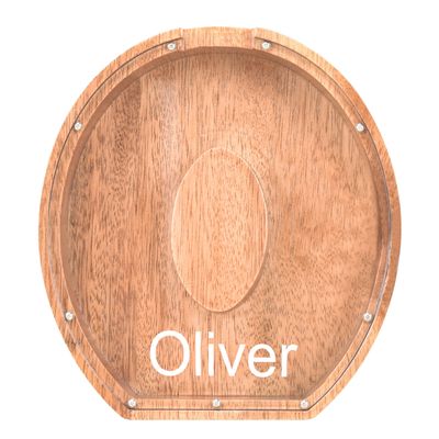 Custom Name Piggy Banks Kid, Personalized Letter Piggy Bank, Wooden Alphabet Money Bank, Gifts For Boy Girl Christmas Birthday New Year's Day (O)
