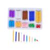 Kghios Montessori Math Toys Material for Toddlers 10 Sets of Colord Bead Chains 1-10 for Early Preschool Learning Toy,1-10 Numeral Cognition Toy view 1