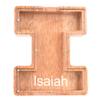 Custom Name Piggy Banks Kid, Personalized Letter Piggy Bank, Wooden Alphabet Money Bank, Gifts For Boy Girl Christmas Birthday New Year's Day (I) view 1