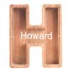 Custom Name Piggy Banks Kid, Personalized Letter Piggy Bank, Wooden Alphabet Money Bank, Gifts For Boy Girl Christmas Birthday New Year's Day (H) view 1