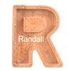Custom Name Piggy Banks Kid, Personalized Letter Piggy Bank, Wooden Alphabet Money Bank, Gifts For Boy Girl Christmas Birthday New Year's Day (R) view 1