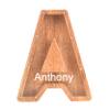 Custom Name Piggy Banks Kid, Personalized Letter Piggy Bank, Wooden Alphabet Money Bank, Gifts For Boy Girl Christmas Birthday New Year's Day (A) view 1