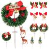 12pcs Christmas Cupcake Toppers Festive Cake Decorations for Holiday Parties Lovely Picks for Xmas Safe Plastic Cloth Material for Themed Celebrations view 1