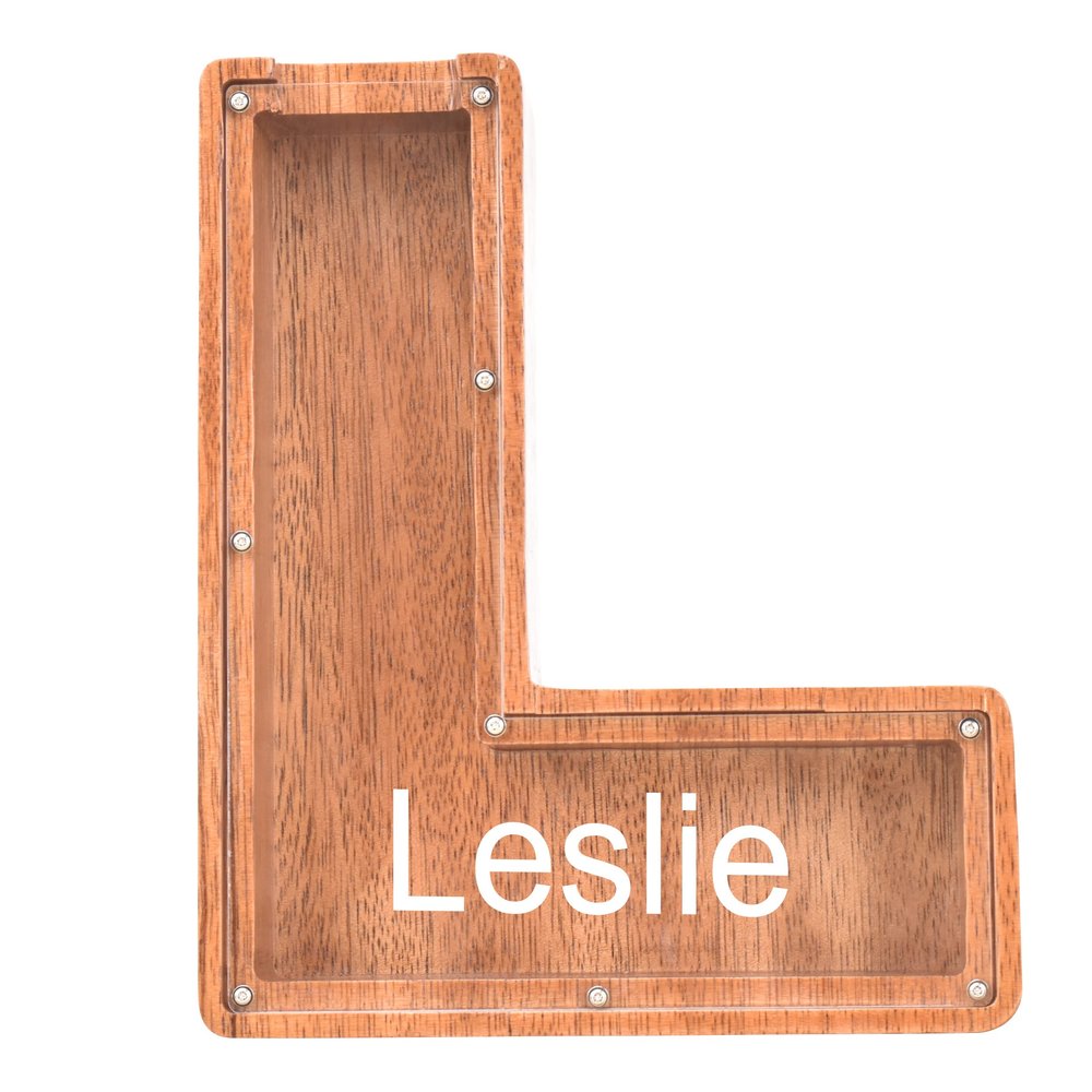 Custom Name Piggy Banks Kid, Personalized Letter Piggy Bank, Wooden Alphabet Money Bank, Gifts For Boy Girl Christmas Birthday New Year's Day (L)
