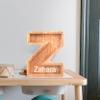Custom Name Piggy Banks Kid, Personalized Letter Piggy Bank, Wooden Alphabet Money Bank, Gifts For Boy Girl Christmas Birthday New Year's Day (Z) view 3