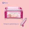 ANIVIA Baby Doll Stroller Set - Includes Stroller, Crib, Play Mat, Feeding Toy, Diaper Bag - Nursery Role Play Set (11" Doll Included) view 4