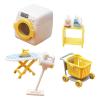 Gazechimp 1:18 Dolllhouse Laundry Room Accessories Shelf Cart Vacuum Cleaner Washing Machine Ironing Stand Miniature Dollhouse Decoration Accessories view 1