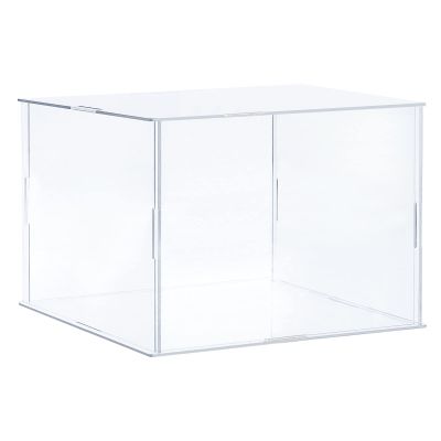 MECCANIXITY Acrylic Display Case Plastic Box Clear Assemble Dustproof Showcase 6.3x6.3x4.1 Inch for Collectibles Items