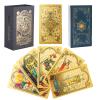 SIOKUY Tarot Cards Deck, Luxury Tarot Card Deck, Splendid Classic Tarot Deck, Durable Waterproof Gold Foil Tarot Decks for Beginners (Gold Sun) view 1