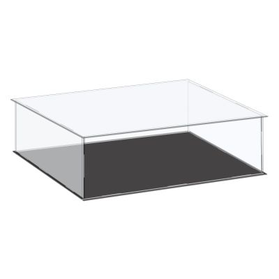 MECCANIXITY Acrylic Display Case Plastic Box Cube Storage Box Clear Small Assemble Dustproof Showcase 14.1x12.2x4.1 Inch for Collectibles Items