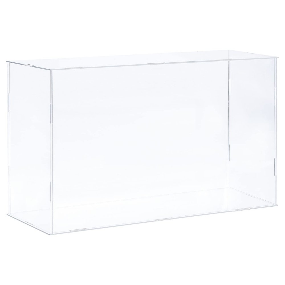 MECCANIXITY Acrylic Display Case Plastic Box Clear Assemble Dustproof Showcase 16x6.3x10 Inch for Collectibles Items