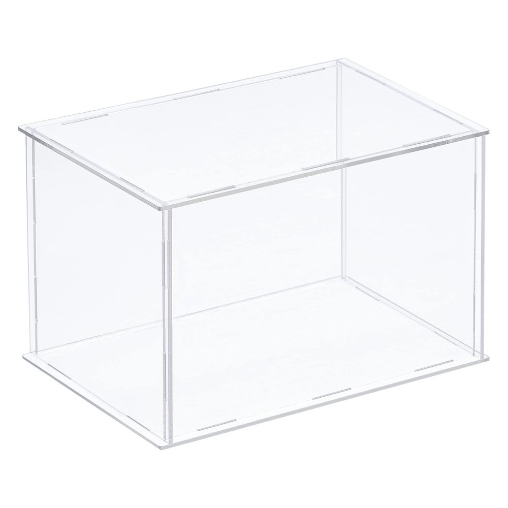 MECCANIXITY Acrylic Display Case Plastic Box Clear Assemble Dustproof Showcase 12.2x8.3x8 Inch for Collectibles Items