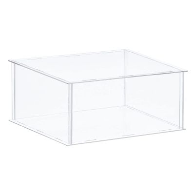 MECCANIXITY Acrylic Display Case Plastic Box Clear Assemble Dustproof Showcase 12.2x12.2x6.1 Inch for Collectibles Items