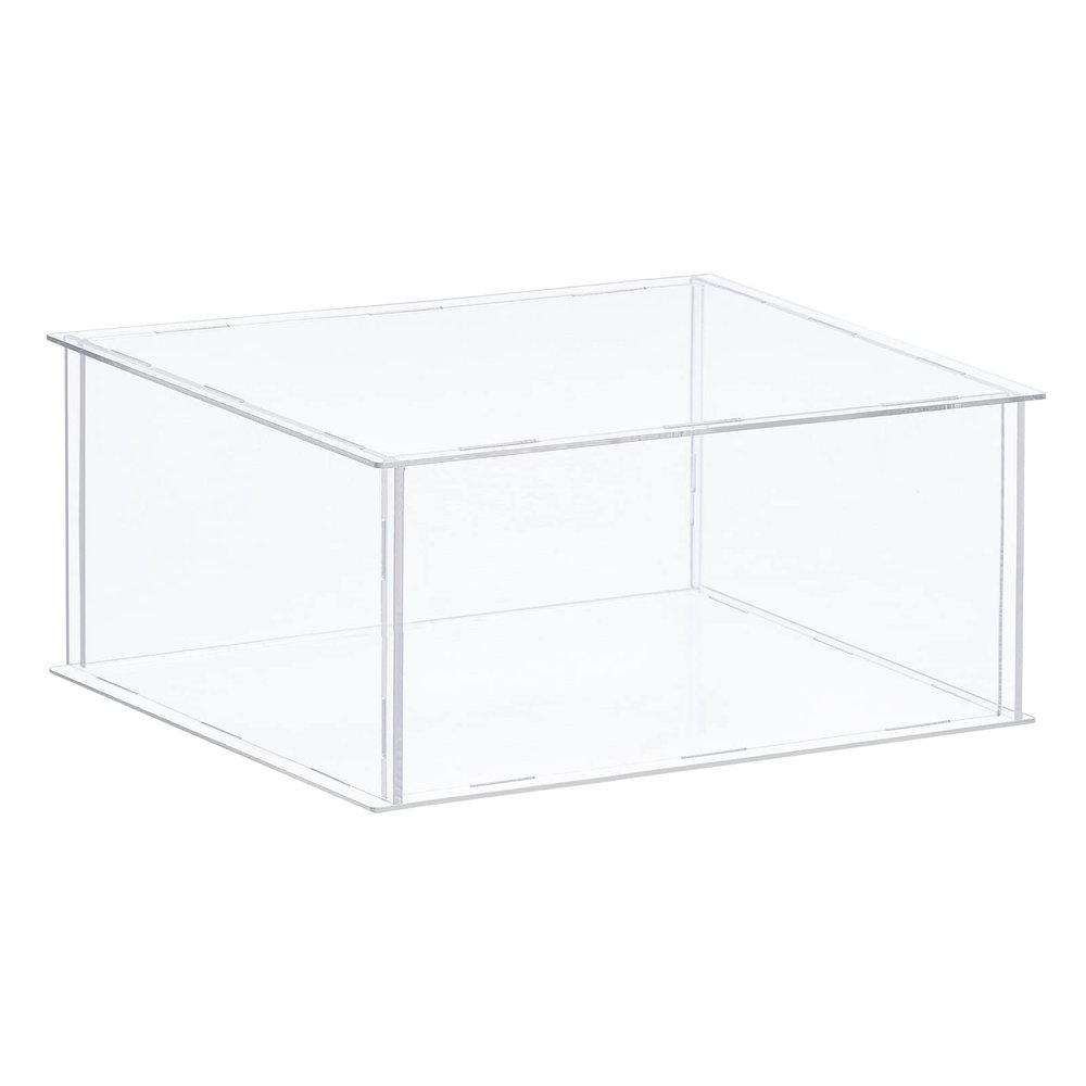 MECCANIXITY Acrylic Display Case Plastic Box Clear Assemble Dustproof Showcase 12.2x12.2x6.1 Inch for Collectibles Items