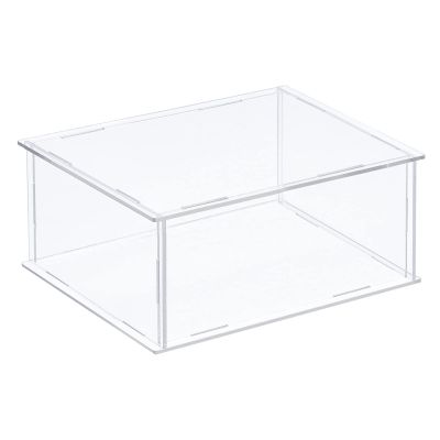 MECCANIXITY Acrylic Display Case Plastic Box Clear Assemble Dustproof Showcase 10.2x8.3x4.1 Inch for Collectibles Items