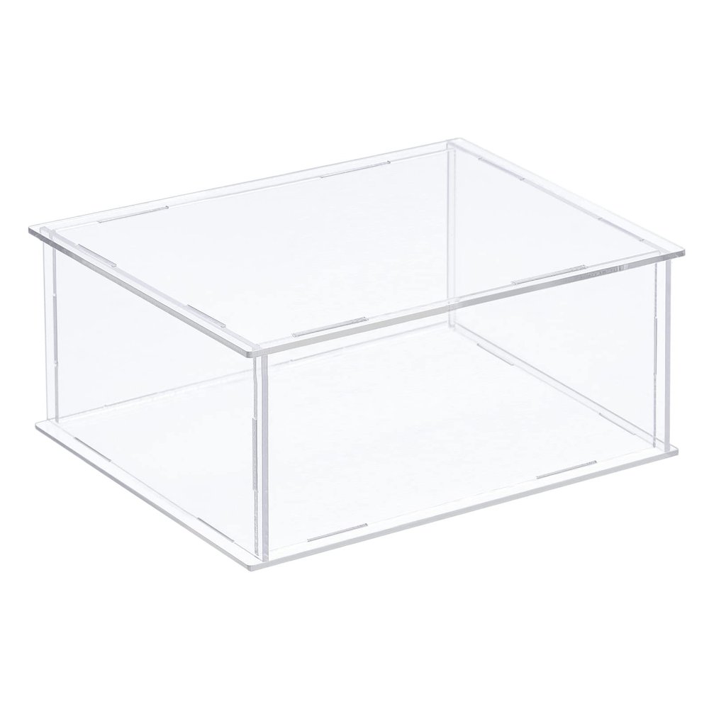 MECCANIXITY Acrylic Display Case Plastic Box Clear Assemble Dustproof Showcase 10.2x8.3x4.1 Inch for Collectibles Items