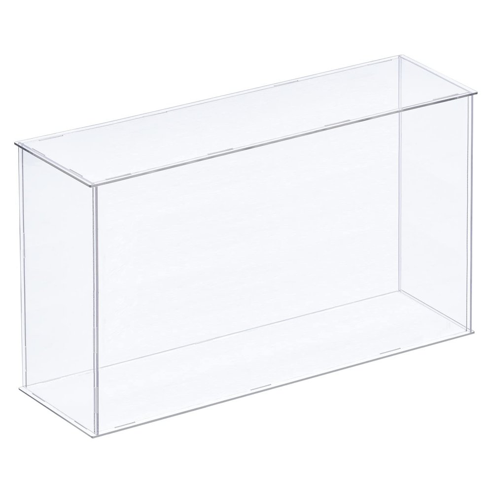 MECCANIXITY Acrylic Display Case Plastic Box Clear Assemble Dustproof Showcase 14x4.3x8 Inch for Collectibles Items