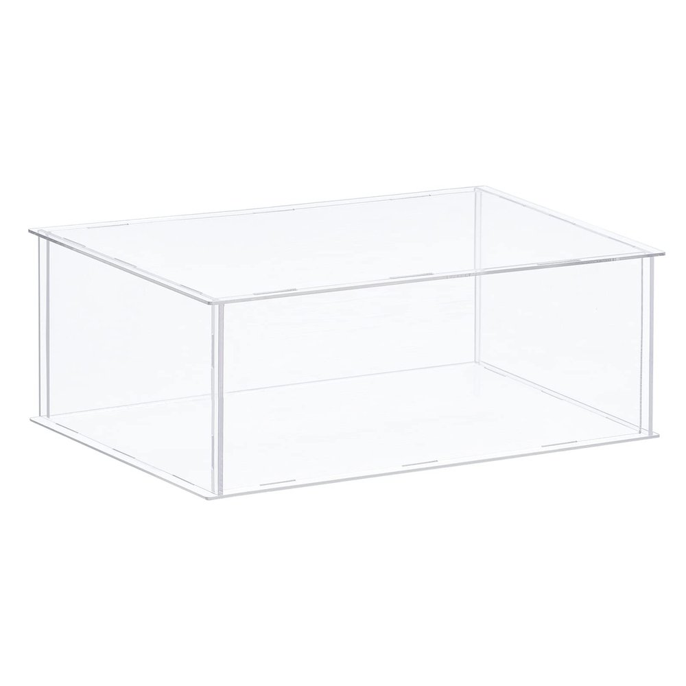 MECCANIXITY Acrylic Display Case Plastic Box Clear Assemble Dustproof Showcase 14x12.2x6.1 Inch for Collectibles Items