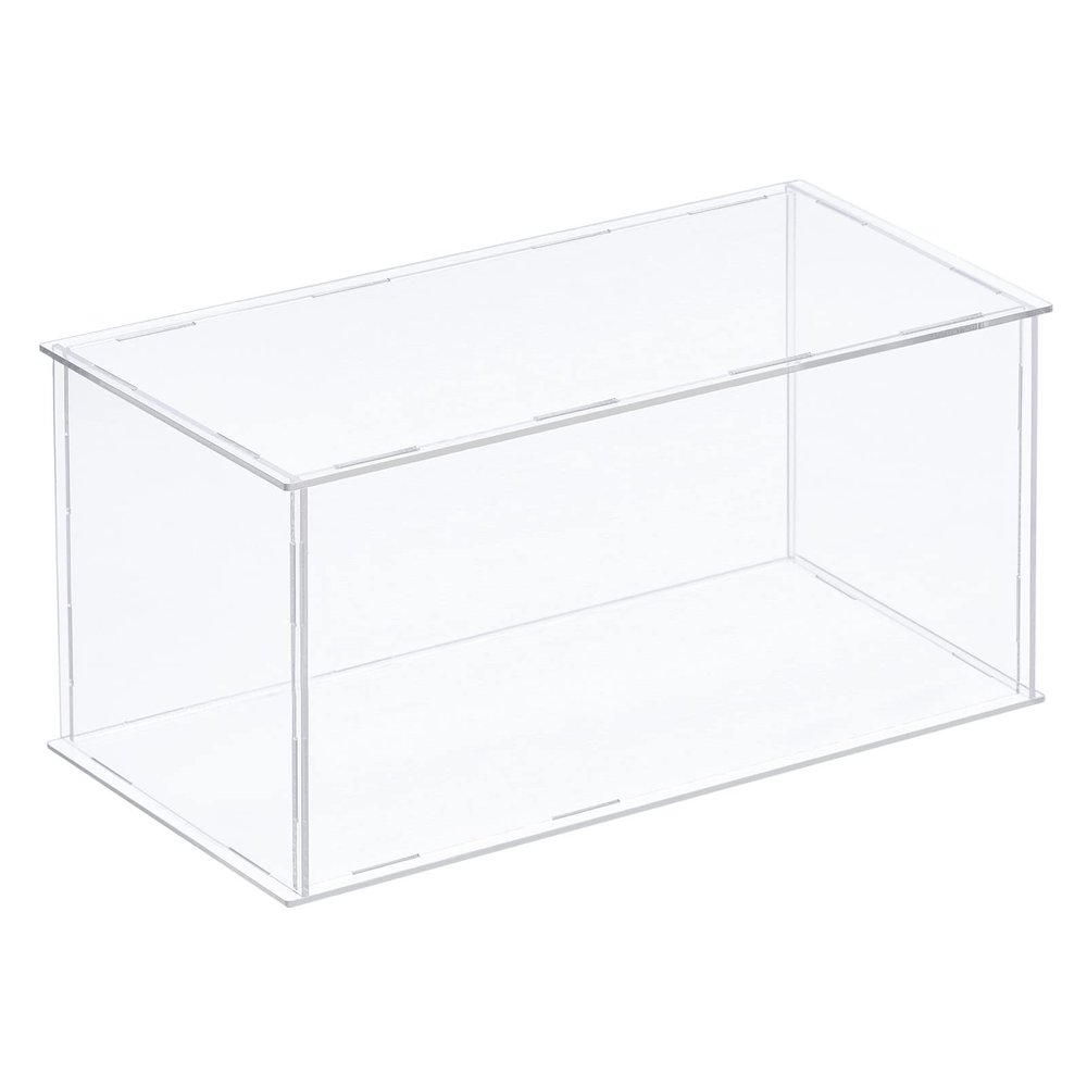 MECCANIXITY Acrylic Display Case Plastic Box Clear Assemble Dustproof Showcase 16x8.3x8 Inch for Collectibles Items