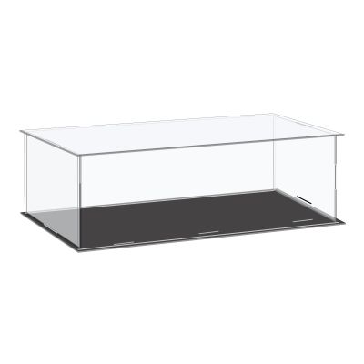MECCANIXITY Acrylic Display Case Plastic Box Cube Storage Box Clear Small Assemble Dustproof Showcase 14.1x6.3x4.1 Inch for Collectibles Items